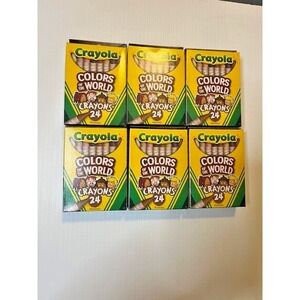 CRAYOLA COLORS OF THE WORLD CRAYONS 24PC (6 PACKS) NEW & SEALED | MULTICULTURAL